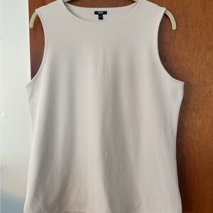 Express Cream Sleeveless Body Contour Tank Top